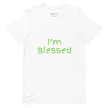 Load image into Gallery viewer, Green I’M Blessed Short-sleeve unisex t-shirt
